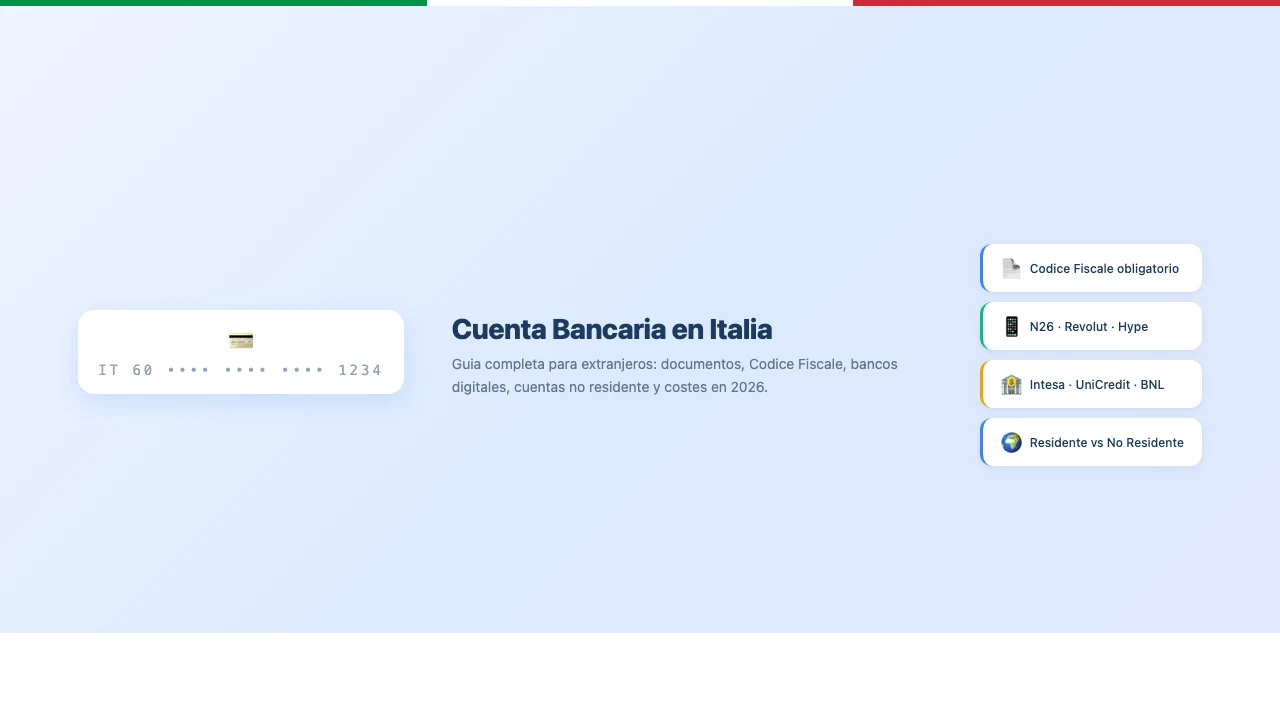 Cómo Abrir una Cuenta Bancaria en Italia siendo Extranjero (2026)